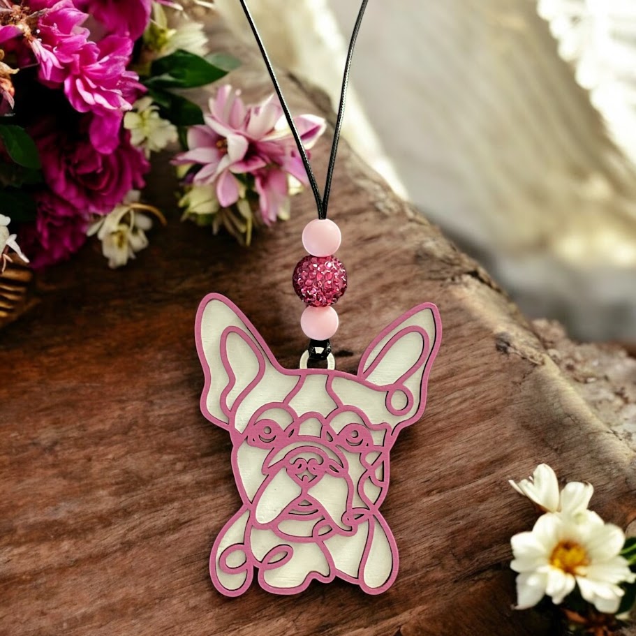 Scribble Pet Mirror Hanger/ Car Charm - Select Your Breed