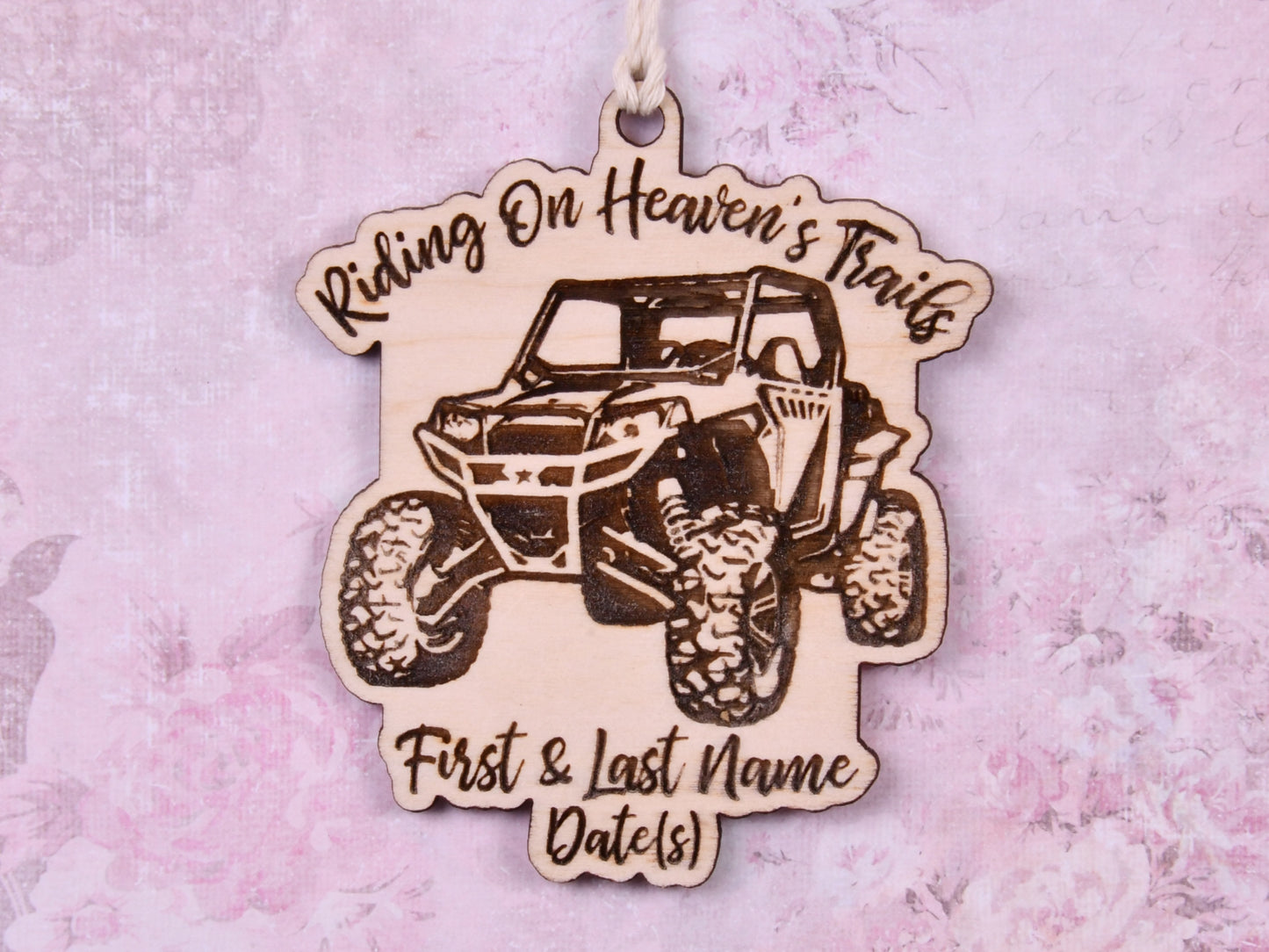 Side-By-Side, UTV Christmas Ornament or Mirror Hanger (SxS-001)