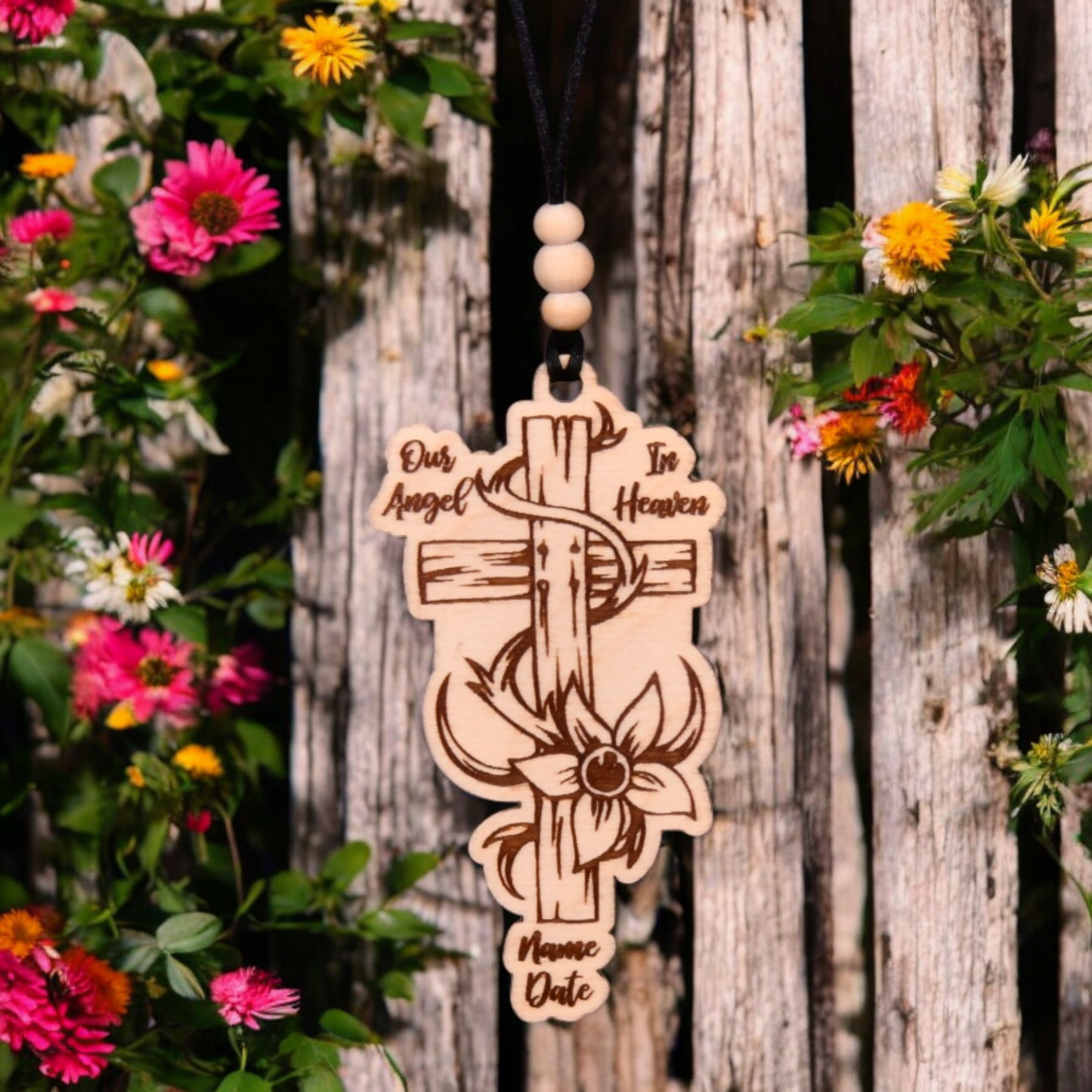 Cross Christmas Ornament or Mirror Hanger (Cross-002)