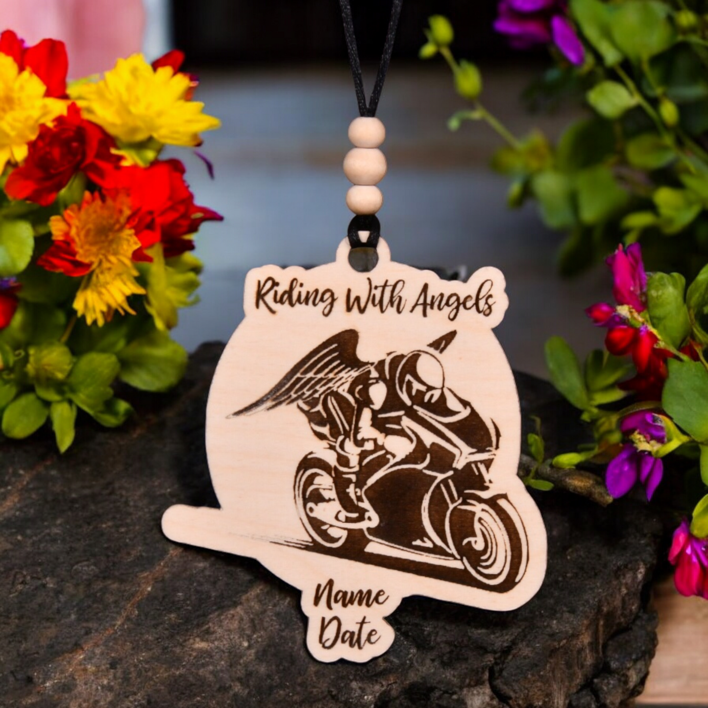 Motorcycle Christmas Ornament or Mirror Hanger (Motorcycle-003b)