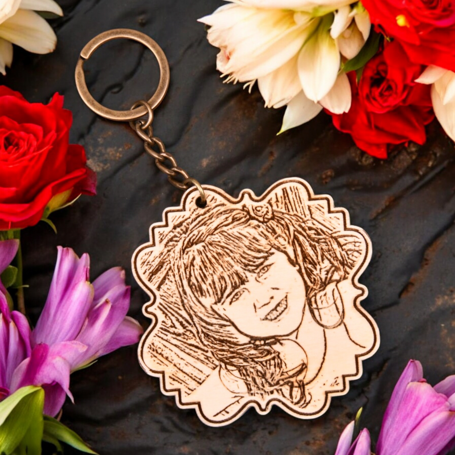 Engraved Photo Keychain - Style-0004