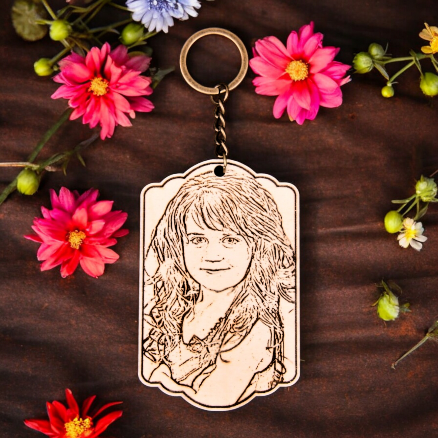 Engraved Photo Keychain - Style-0005