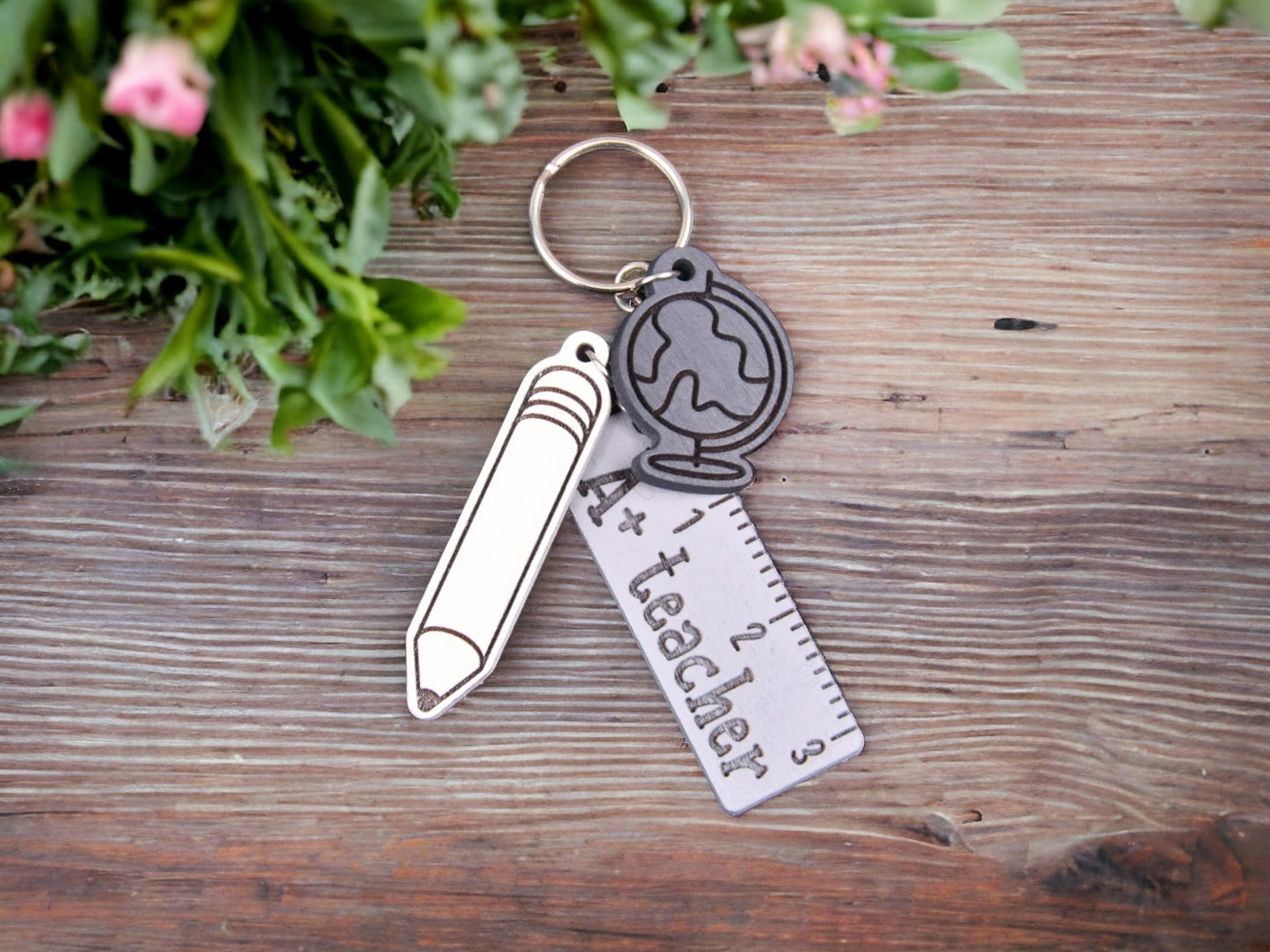 Teach Charm Keychain