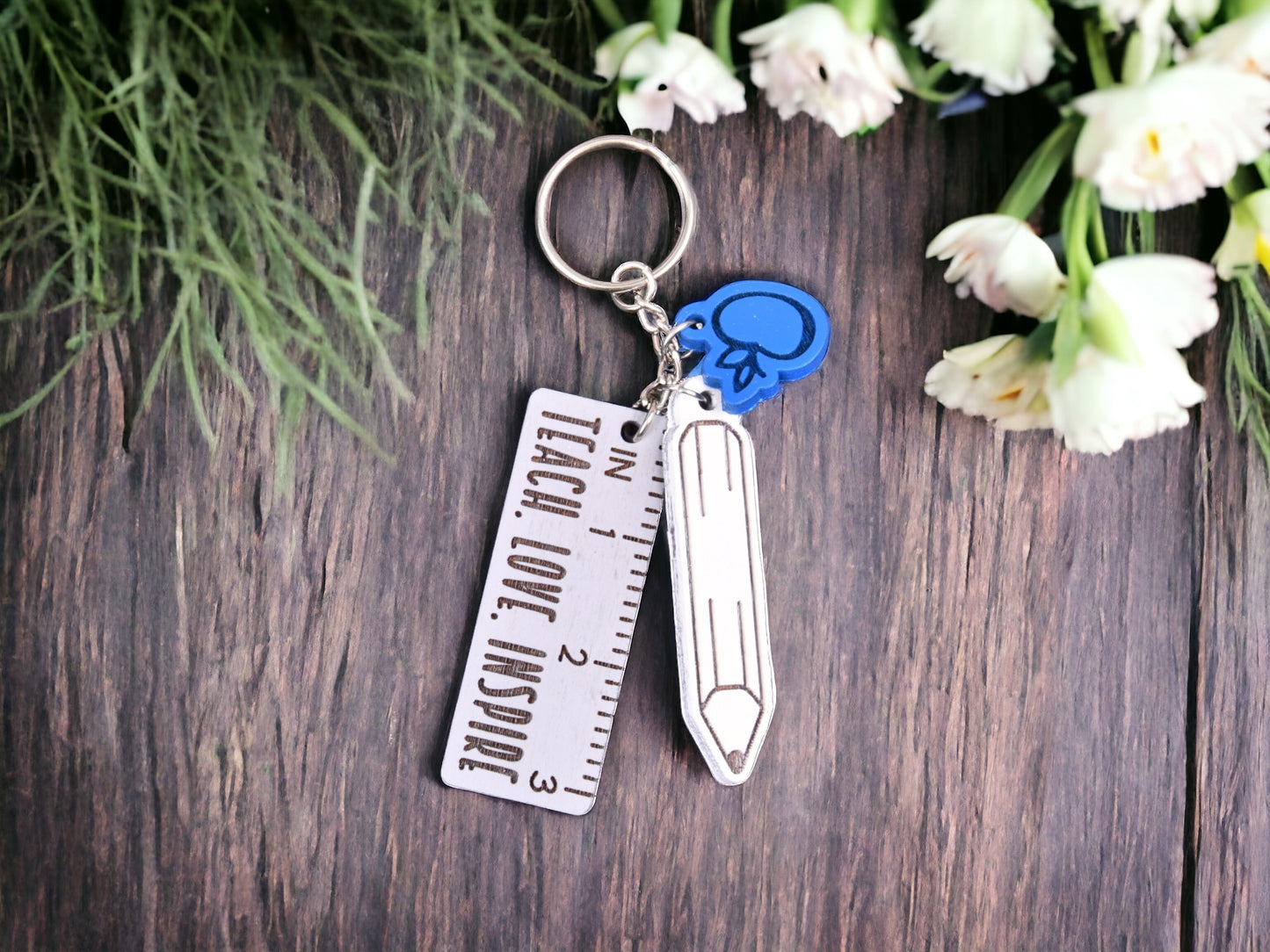Teach Charm Keychain