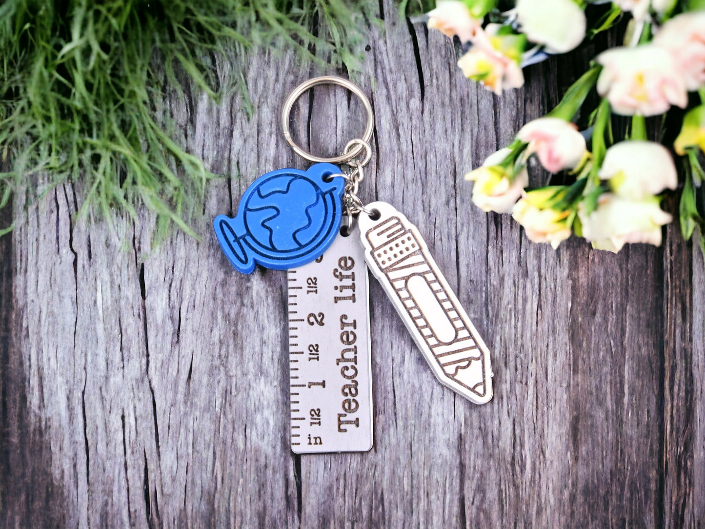 Teach Charm Keychain