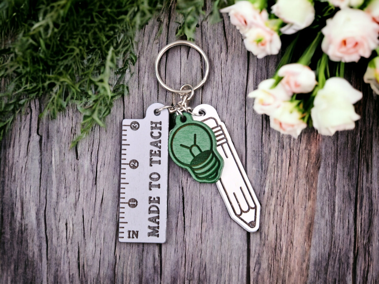 Teach Charm Keychain