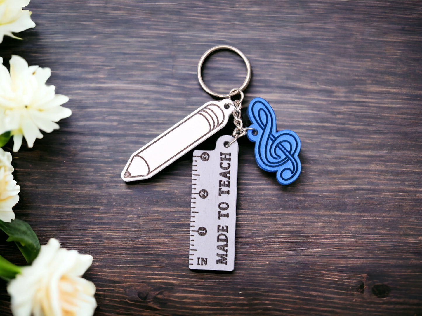 Teach Charm Keychain