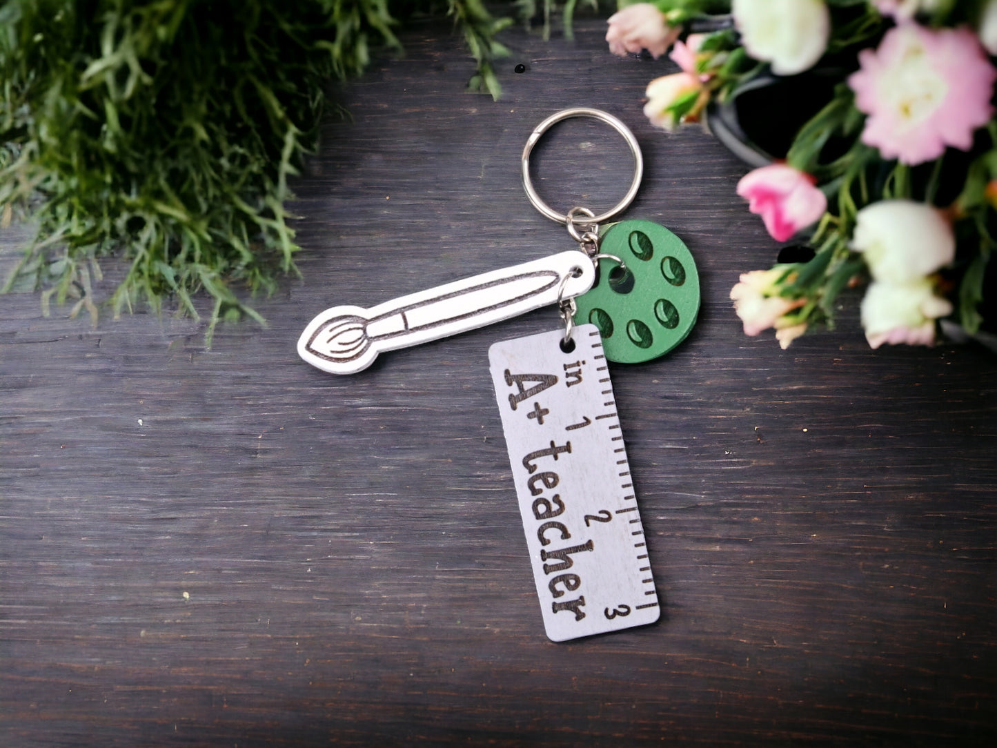 Teach Charm Keychain
