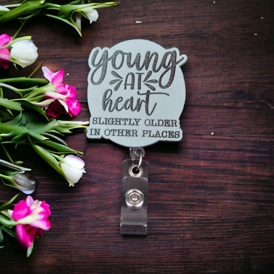 Young At Heart Badge Reel for Nurse/Medical