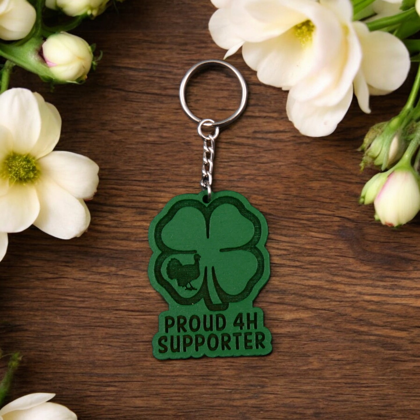 Buyer Thank You Keychain - Proud 4H Supporter With Animal