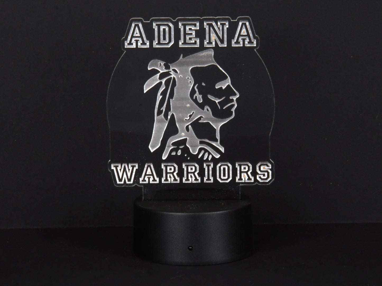 Adena Warriors School Mascot Acrylic Illusion Light