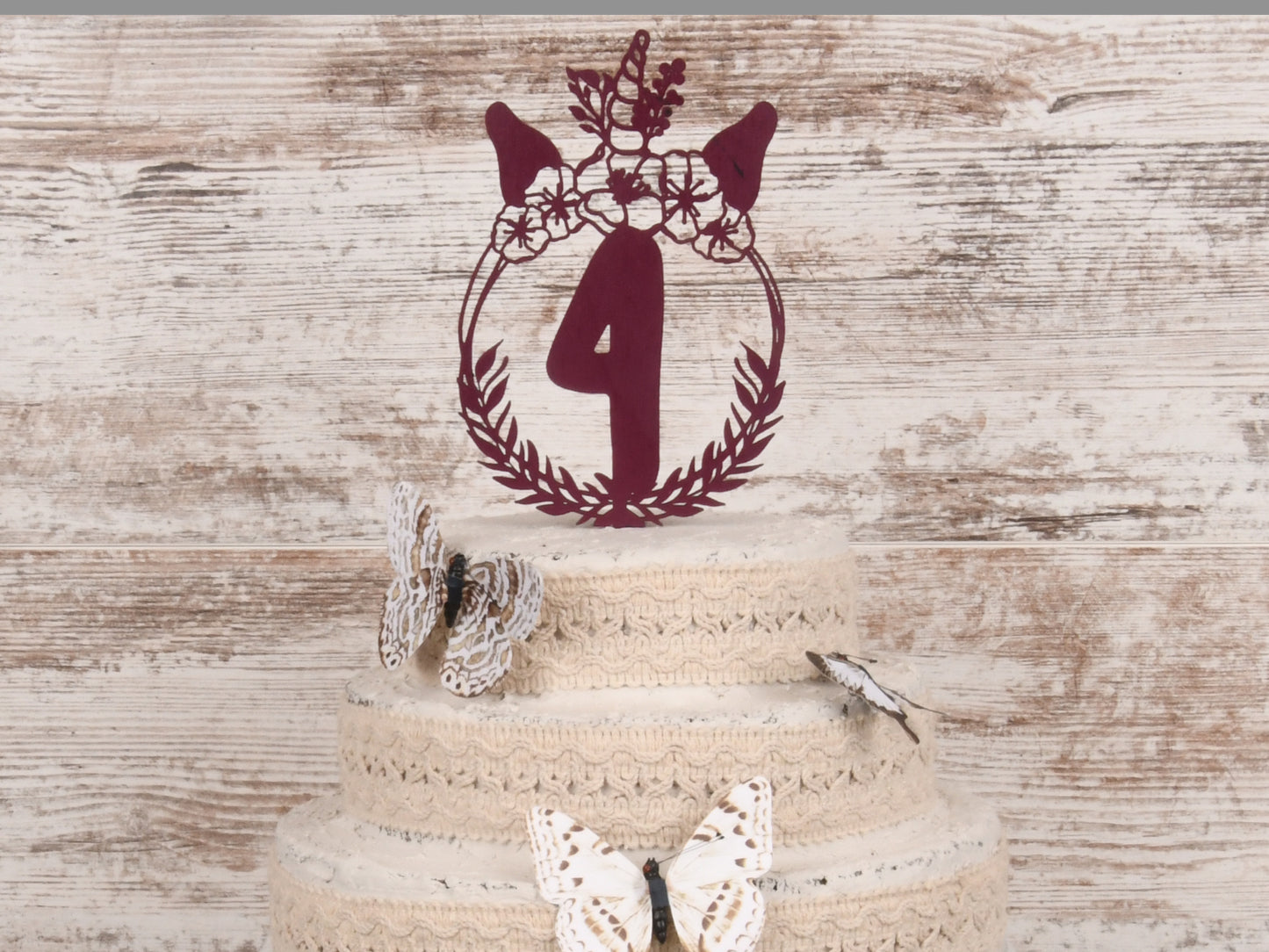Unicorn With Number Cake Topper