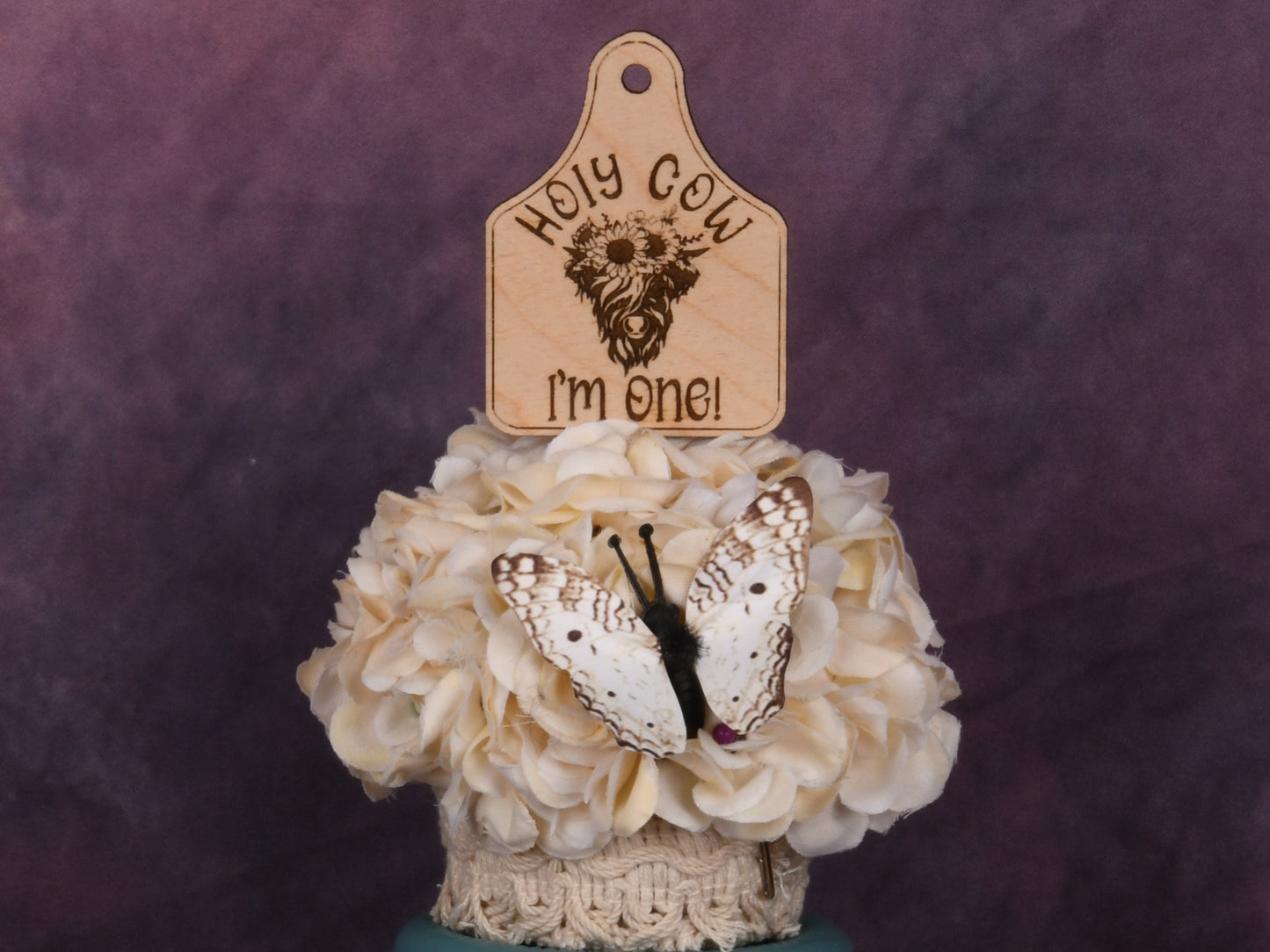 Holy Cow I'm One Cupcake Topper