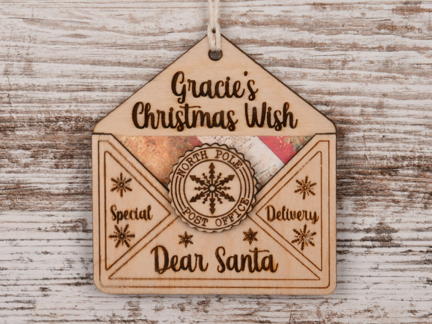 Santa Letter Christmas Ornament Style #4