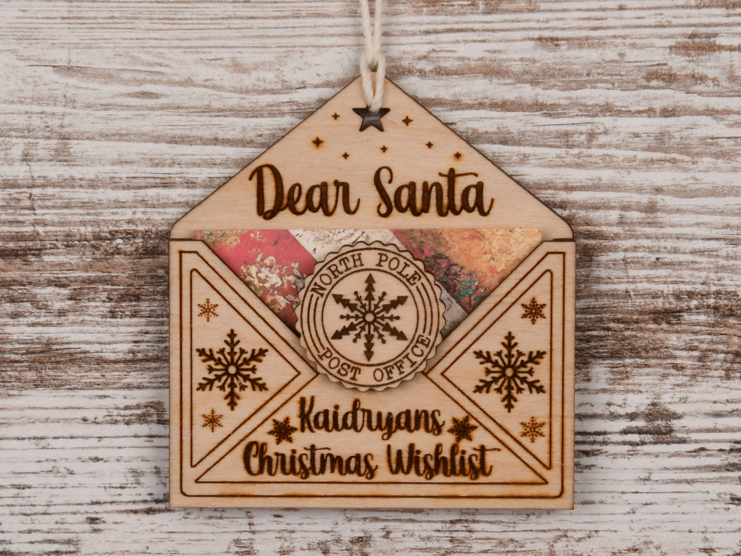Santa Letter Christmas Ornament Style #6