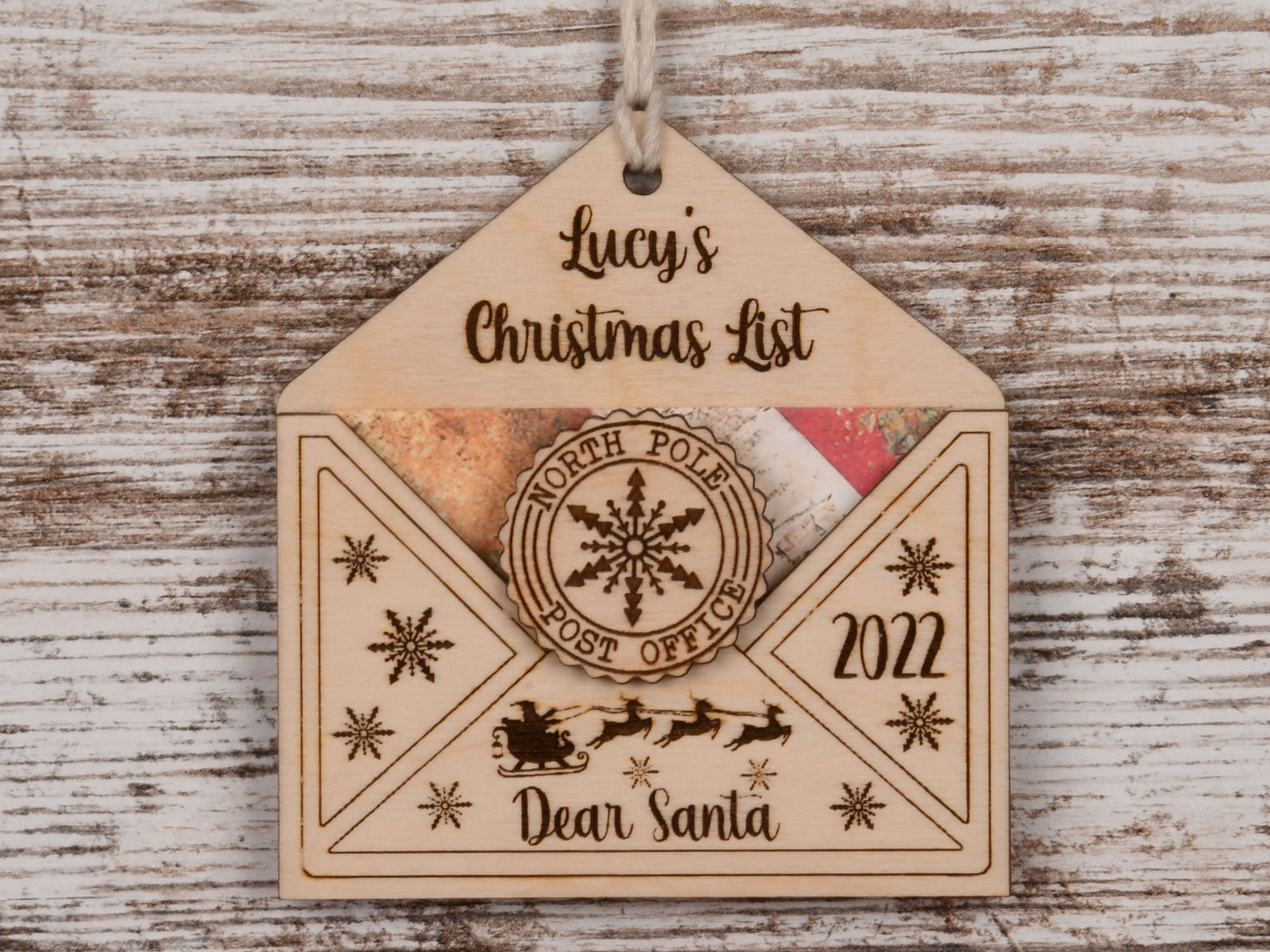 Santa Letter Christmas Ornament Style #1