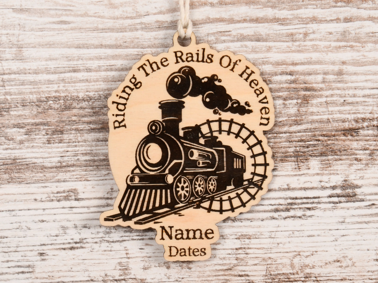 Train Christmas Ornament or Mirror Hanger (Train-001a)