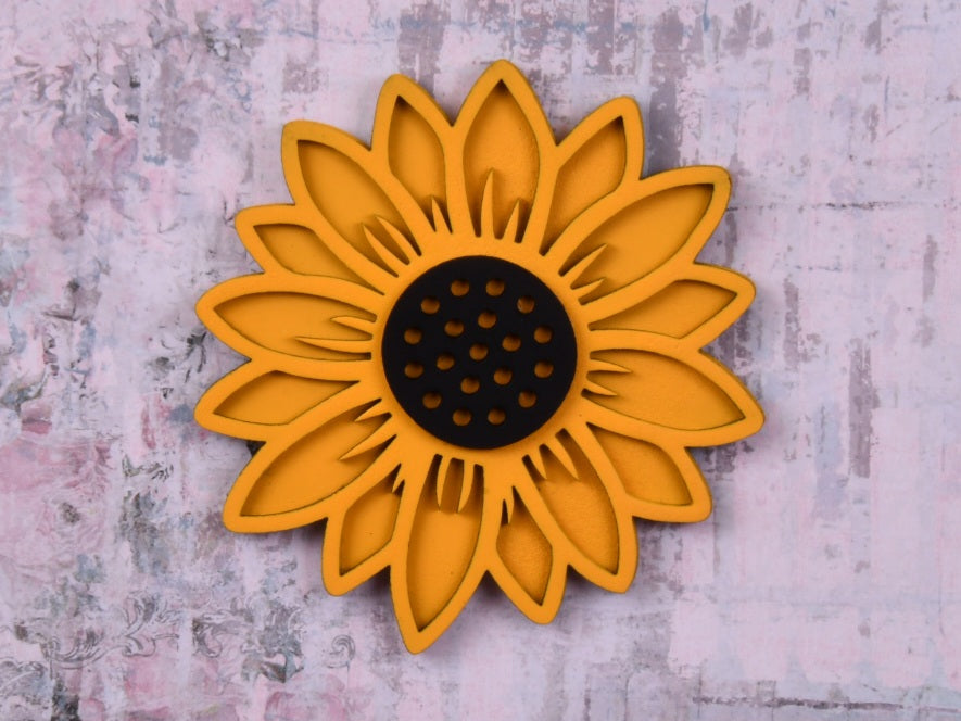 Sunflower Tier Shelf Decor
