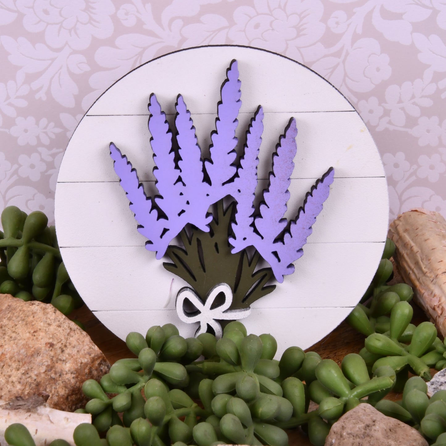 Lavender Tier Shelf Decor