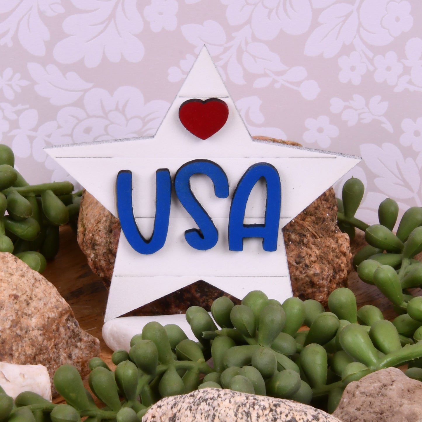 USA Star Tier Shelf Decor