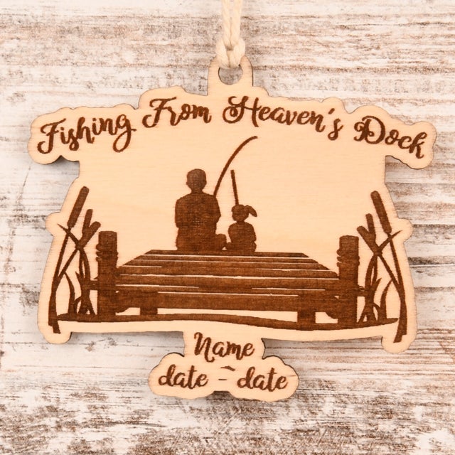 Fishing Christmas Ornament or Mirror Hanger (Fish-006a)