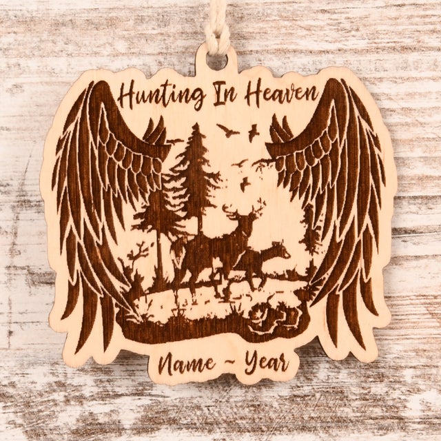 Hunting - Deer Scene Christmas Ornament or Mirror Hanger (Deer-003)