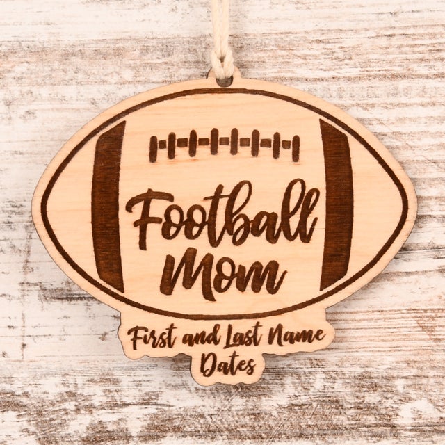 Football Christmas Ornament or Mirror Hanger (Football-003)