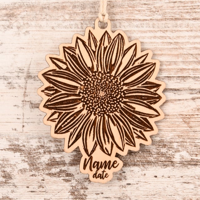 Sunflower Christmas Ornament or Mirror Hanger (Sunflower-001)