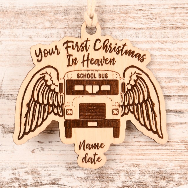 School Bus Driver Christmas Ornament or Mirror Hanger (Bus-001)