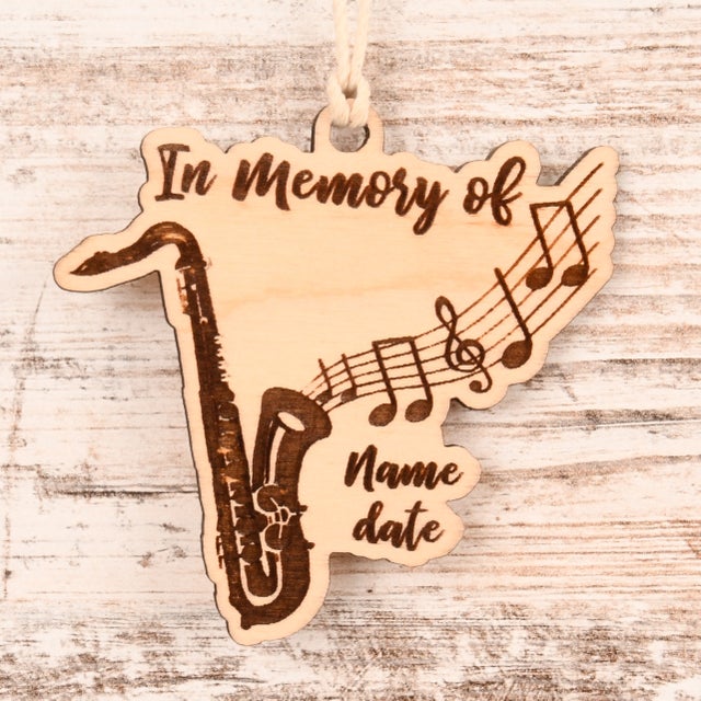 Saxophone Christmas Ornament or Mirror Hanger (Saxophone-001)