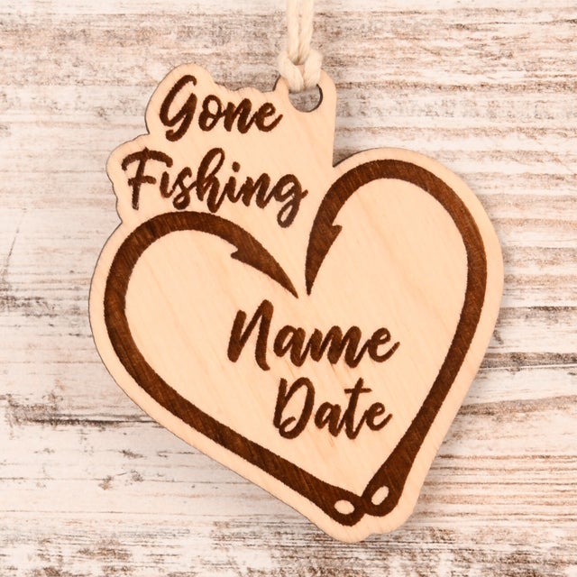 Fishing Christmas Ornament or Mirror Hanger (Fish-002)