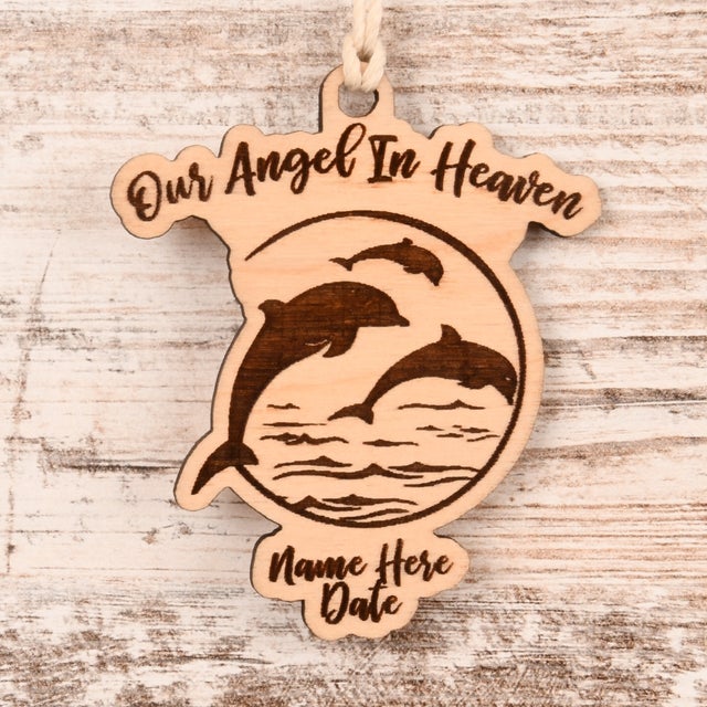 Dolphin Christmas Ornament or Mirror Hanger (Dolphin-001)