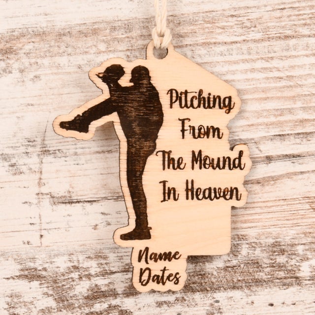Baseball Christmas Ornament or Mirror Hanger (Baseball-002)