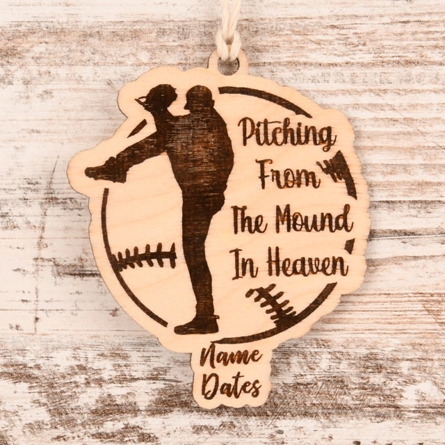 Baseball Christmas Ornament or Mirror Hanger (Baseball-003)