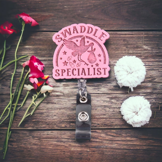 Swaddle Specialist Labor and Delivery Nurse Badge Reel for Nurse/Medical