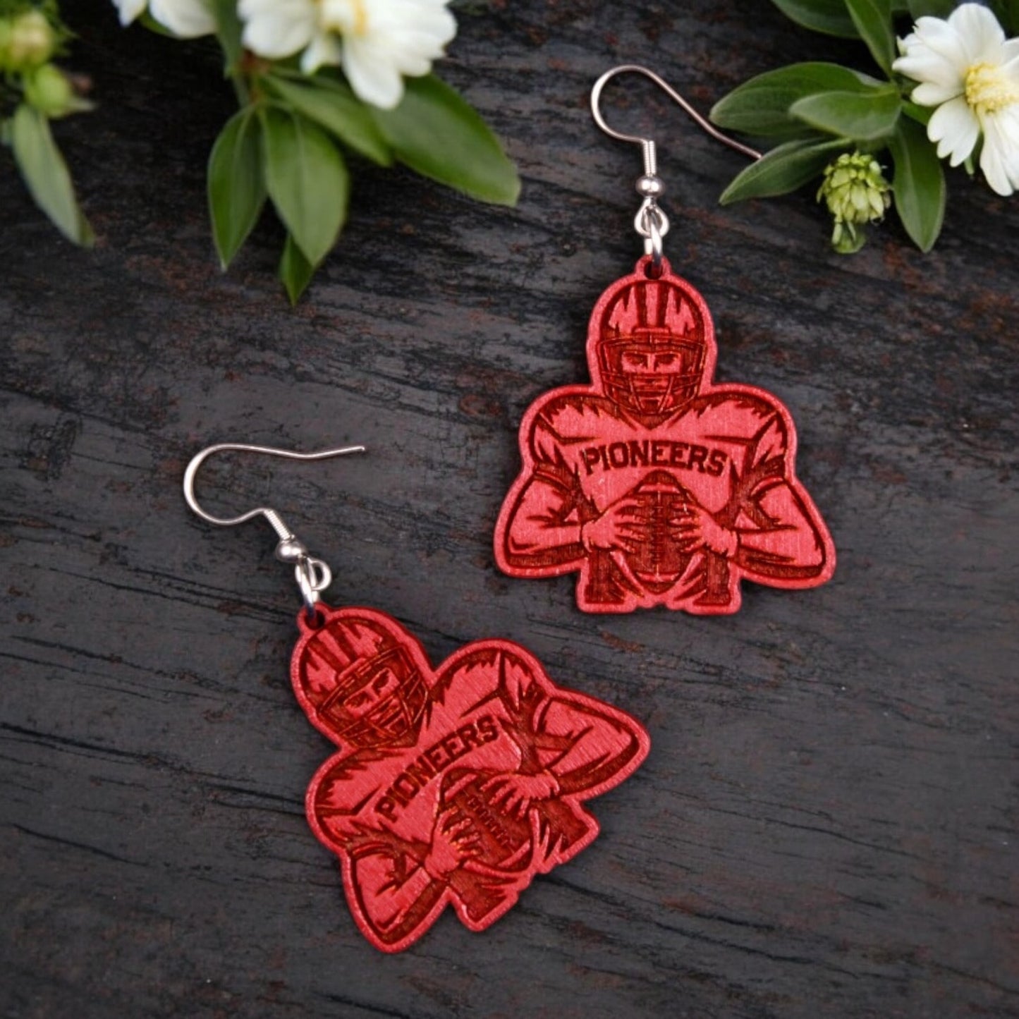 Football Sports Earrings - School, Team Spirit