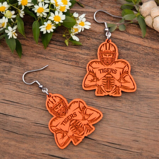 Football Sports Earrings - School, Team Spirit