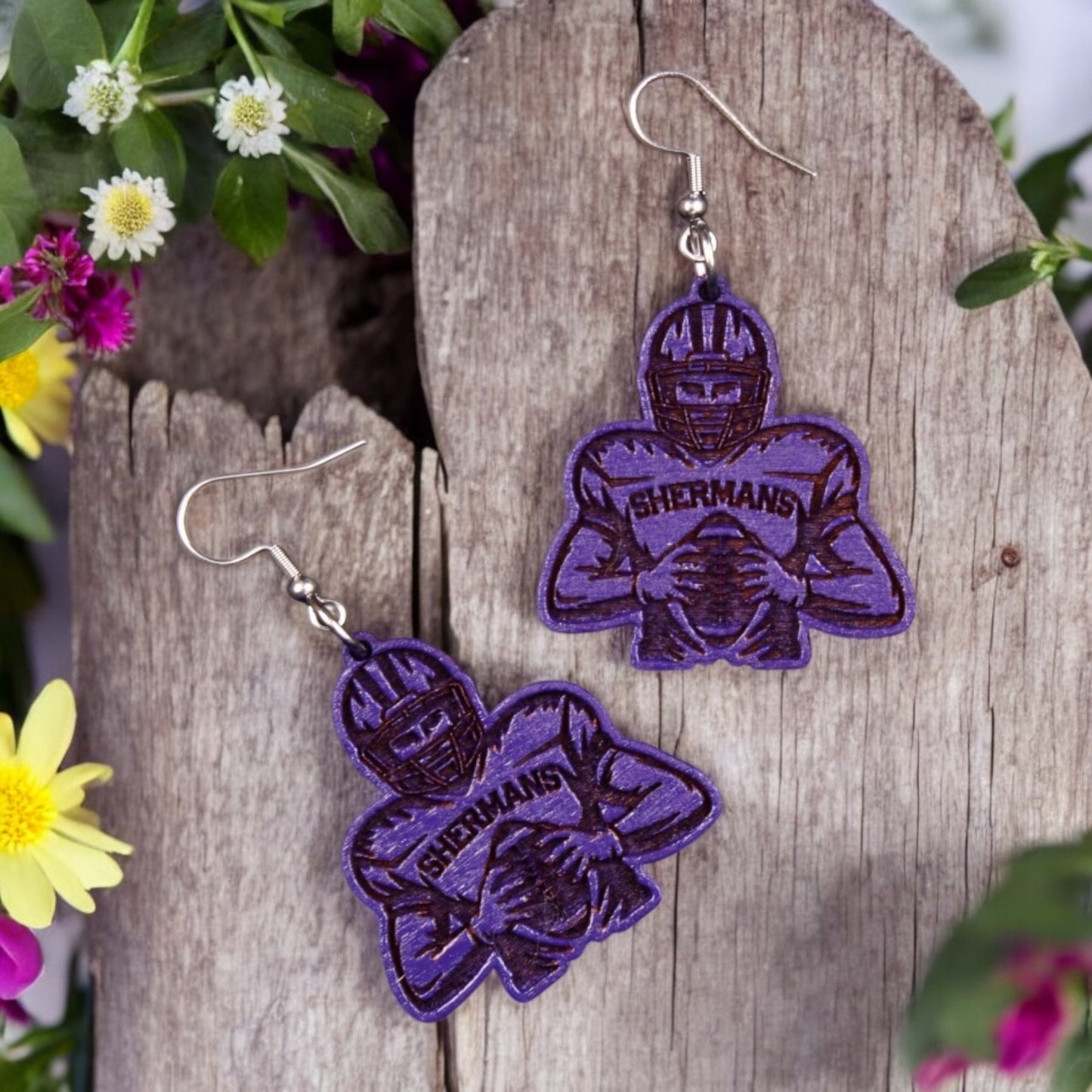Football Sports Earrings - School, Team Spirit