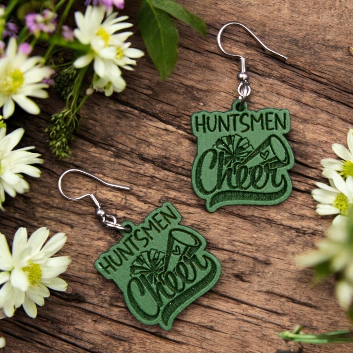Cheerleading Sports Earrings - School, Team Spirit