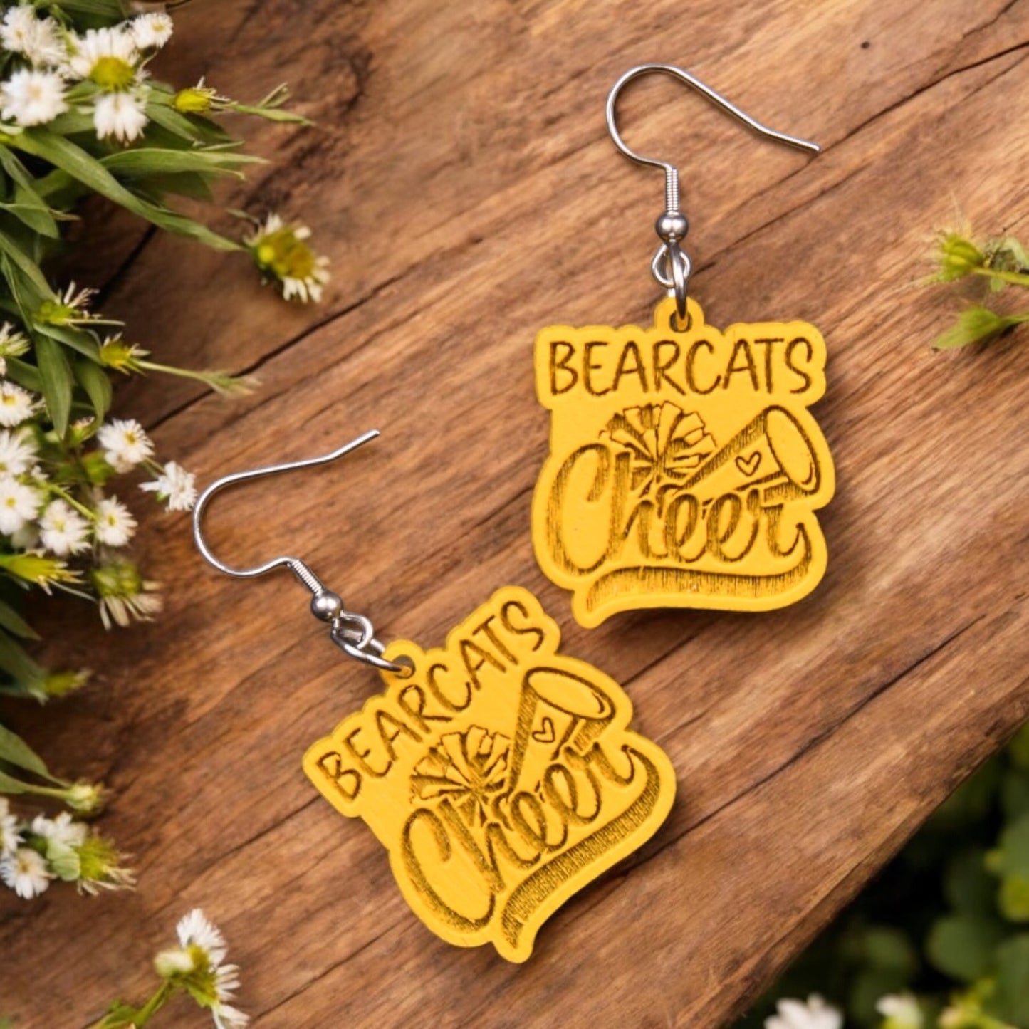 Cheerleading Sports Earrings - School, Team Spirit