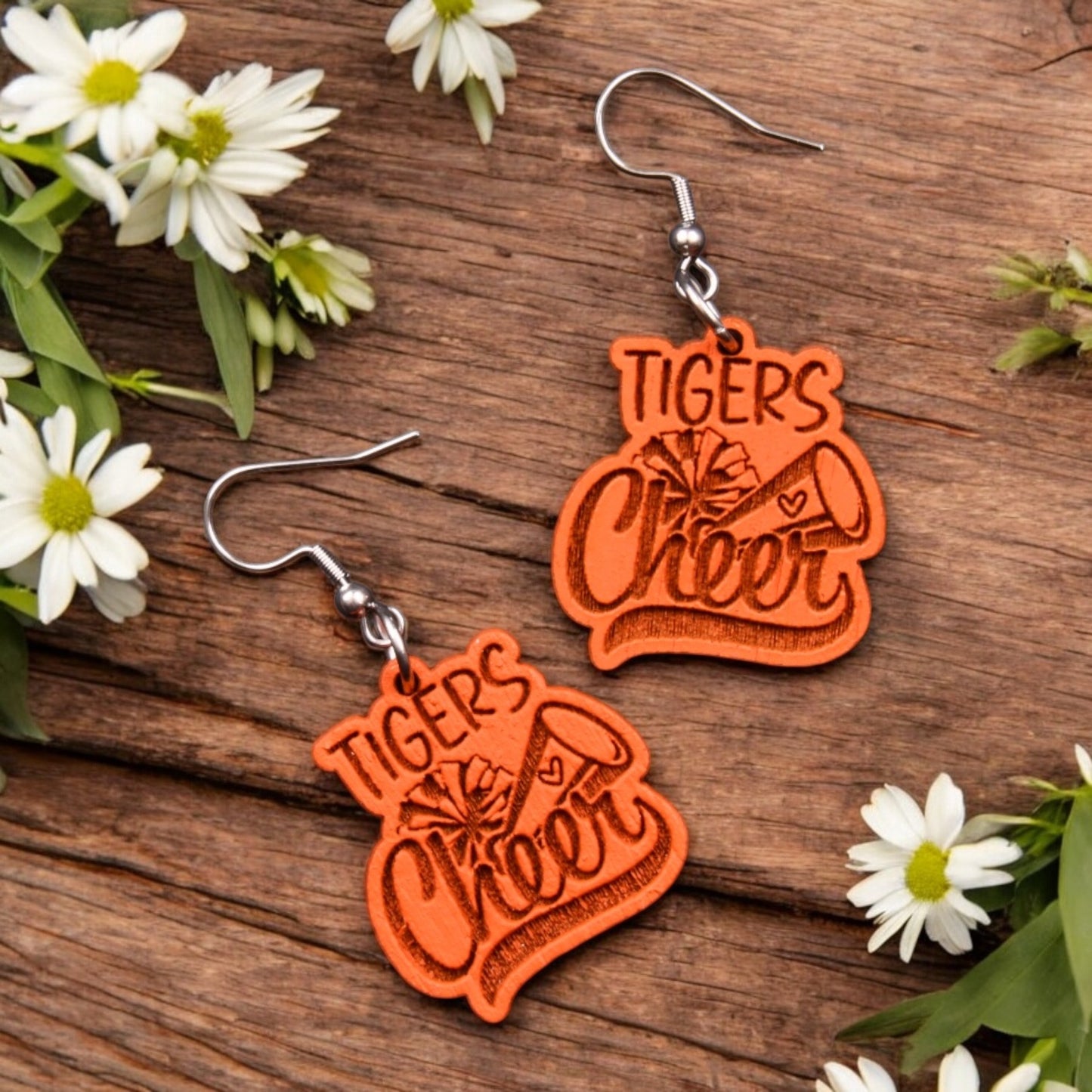 Cheerleading Sports Earrings - School, Team Spirit