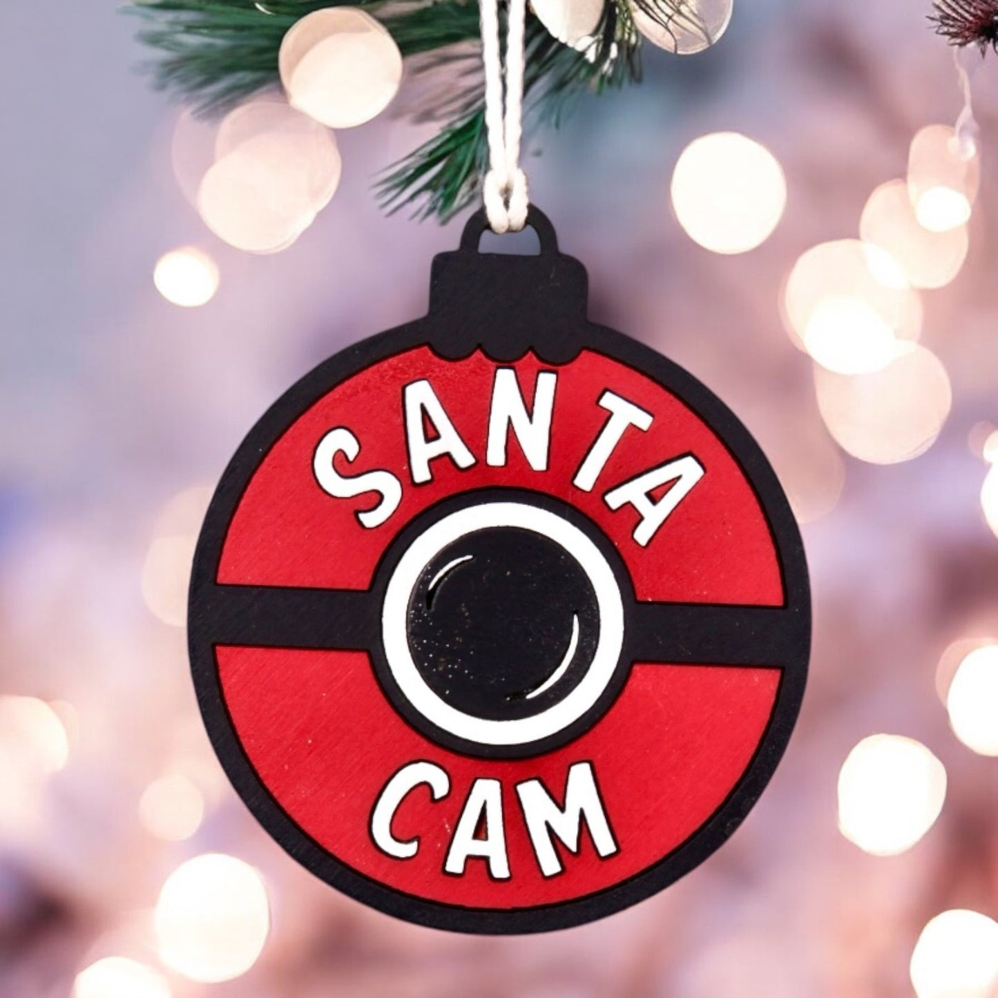 Santa Cam Layered Ornament