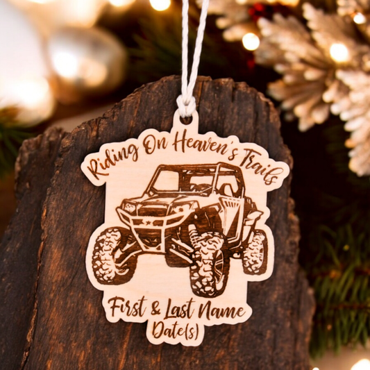 Side-By-Side, UTV Christmas Ornament or Mirror Hanger (SxS-001)