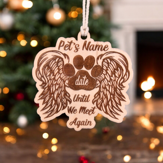 Pet Memorial Christmas Ornament or Mirror Hanger (PetMemorial-001b)