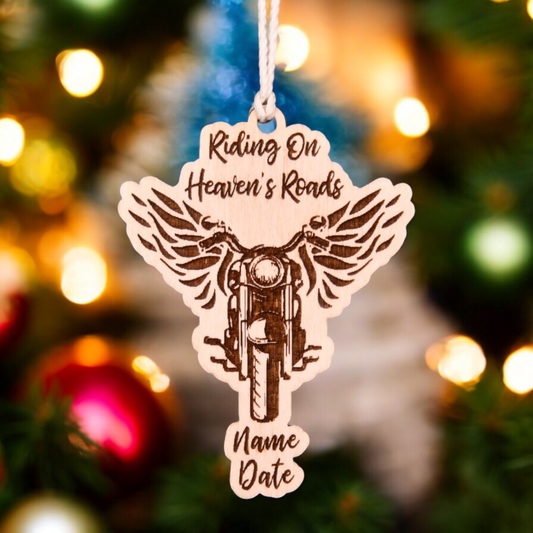 Motorcycle Christmas Ornament or Mirror Hanger (Motorcycle-002)