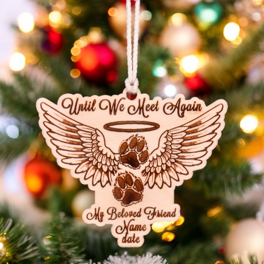 Pet Memorial Christmas Ornament or Mirror Hanger (PetMemorial-002)