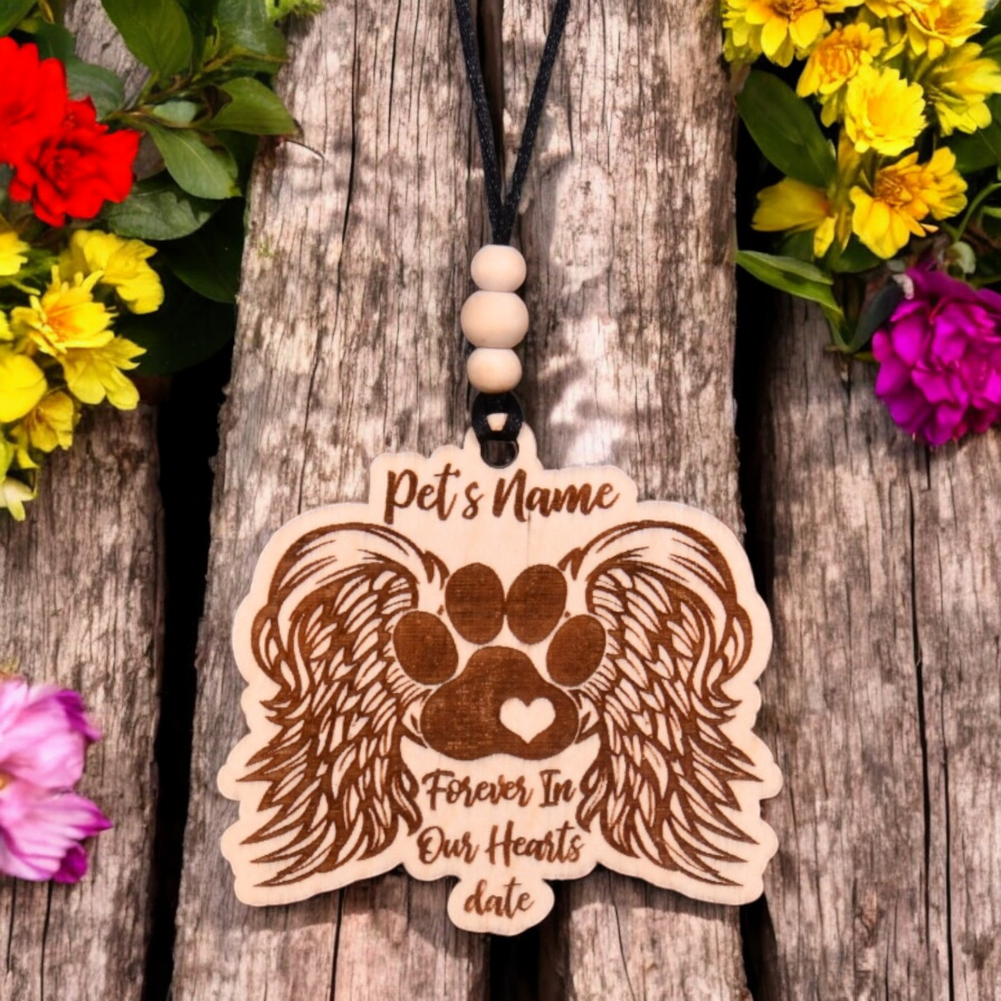 Pet Memorial Christmas Ornament or Mirror Hanger (PetMemorial-004)