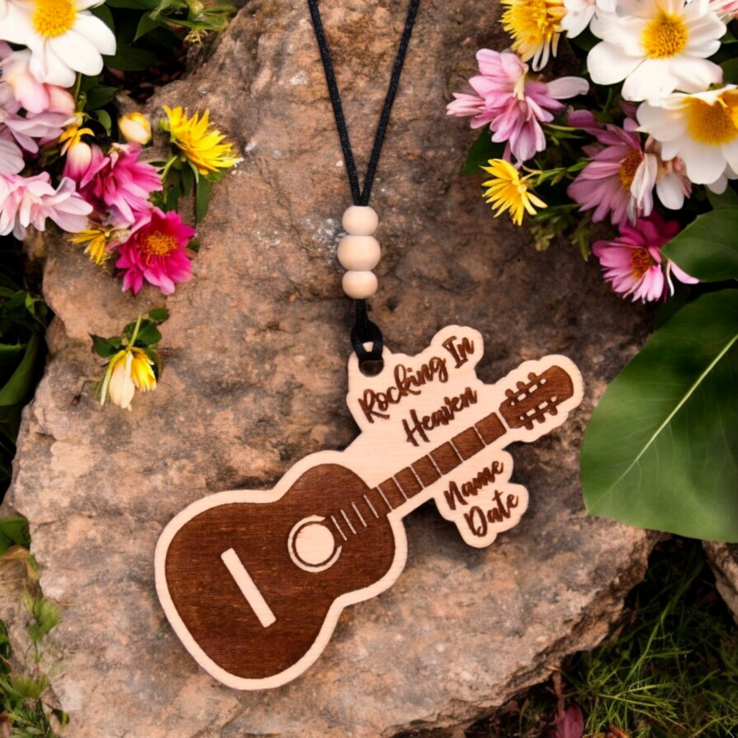 Guitar Christmas Ornament or Mirror Hanger (Guitar-001)