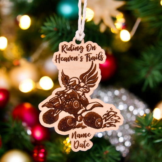 ATV - Four Wheeler Christmas Ornament or Mirror Hanger (ATV-001)