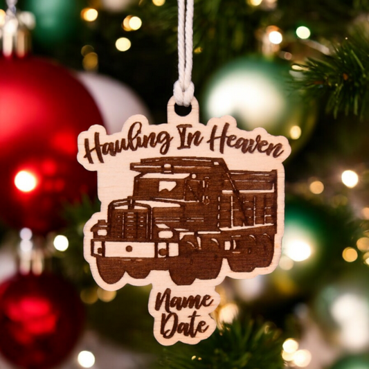 Dump Truck Christmas Ornament or Mirror Hanger (DumpTruck-001)